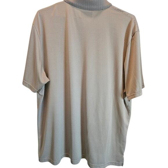 GrandSlam XXL Golf 3 button 100% polyester Gray thin striped polo  EEG TTG - Picture 4 of 5